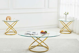 2436 | GLASS COFFEE & END TABLE