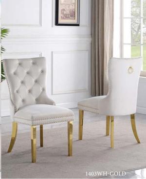1403WH-GOLD | DINING CHAIR